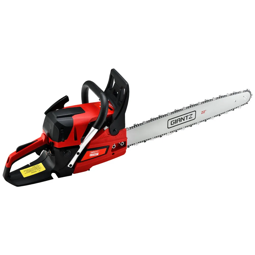 58cc 4.2HP Petrol Chainsaw 22" Bar E-Start - GIANTZ