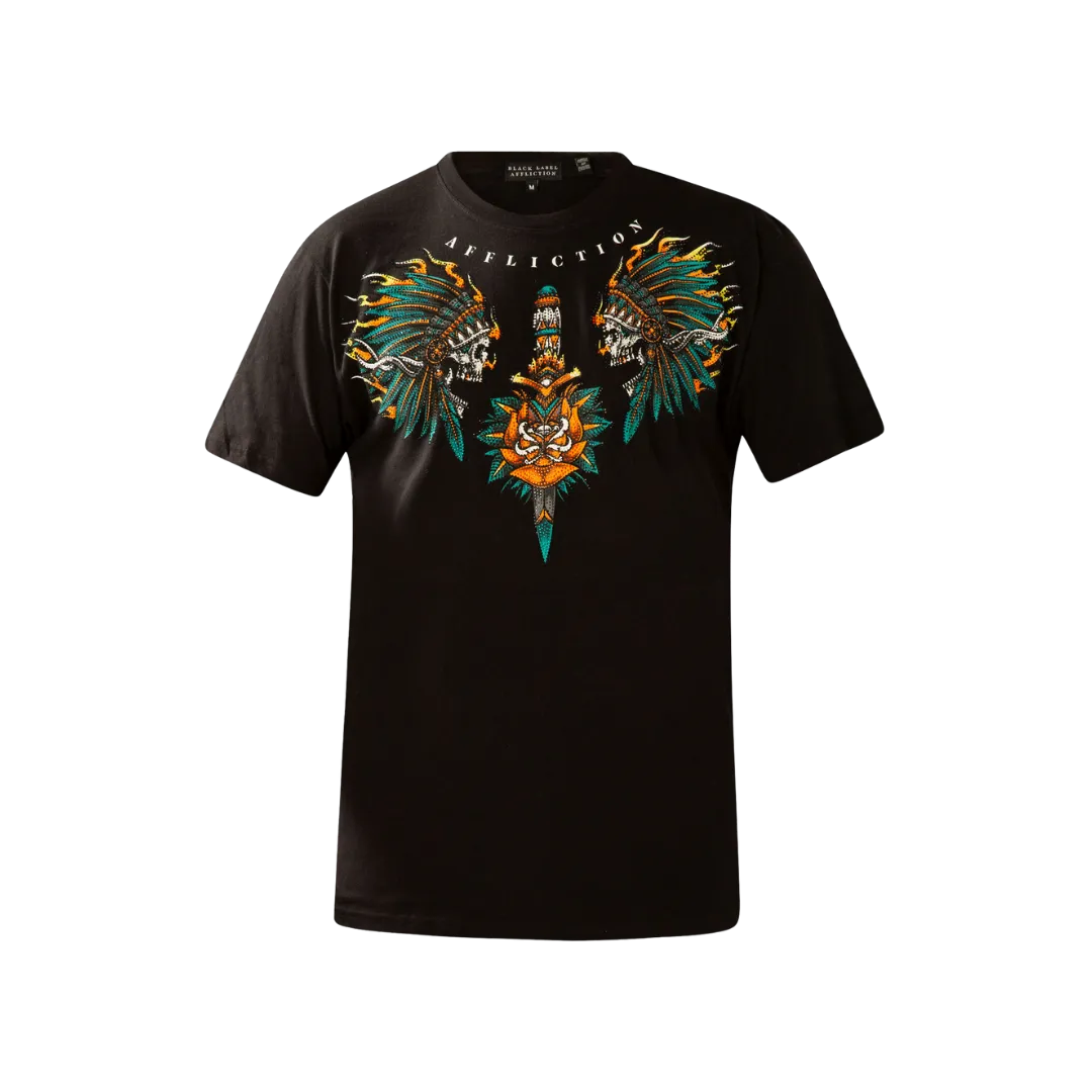 Affliction Men's Fire Breather Crew Neck Short Sleeve T-Shirt