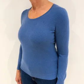 Airforce Blue Cashmere Scoop Neck Jumper Medium