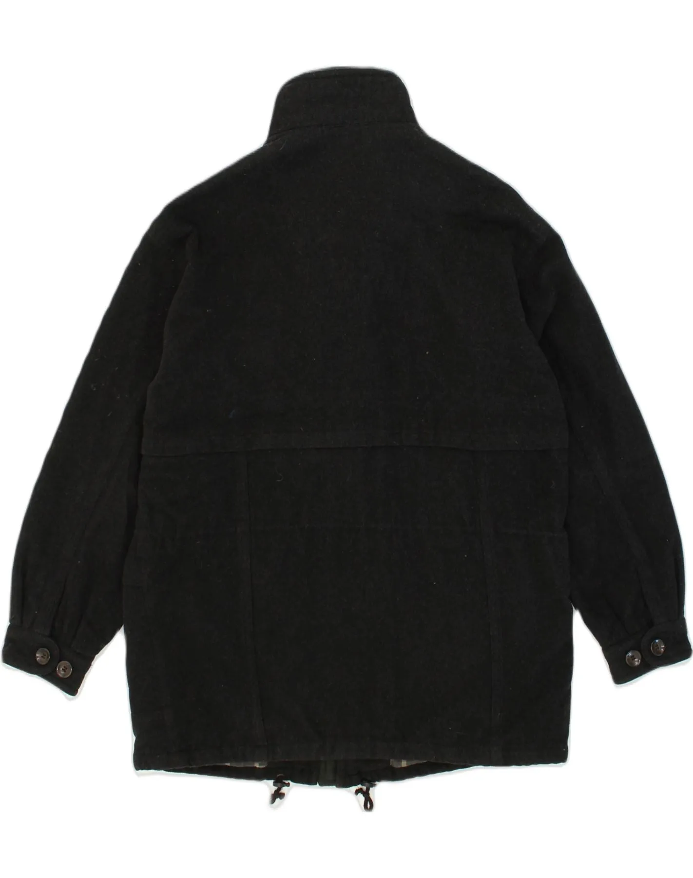 BUSH Mens Classic Overcoat UK 44 2XL Black Wool