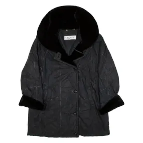 CLASSIC Womens Overcoat Coat Black XL