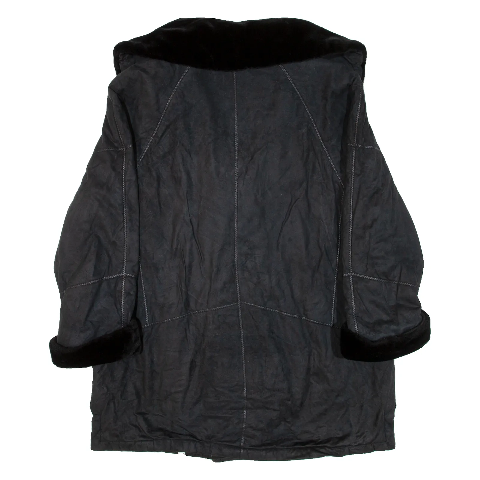 CLASSIC Womens Overcoat Coat Black XL
