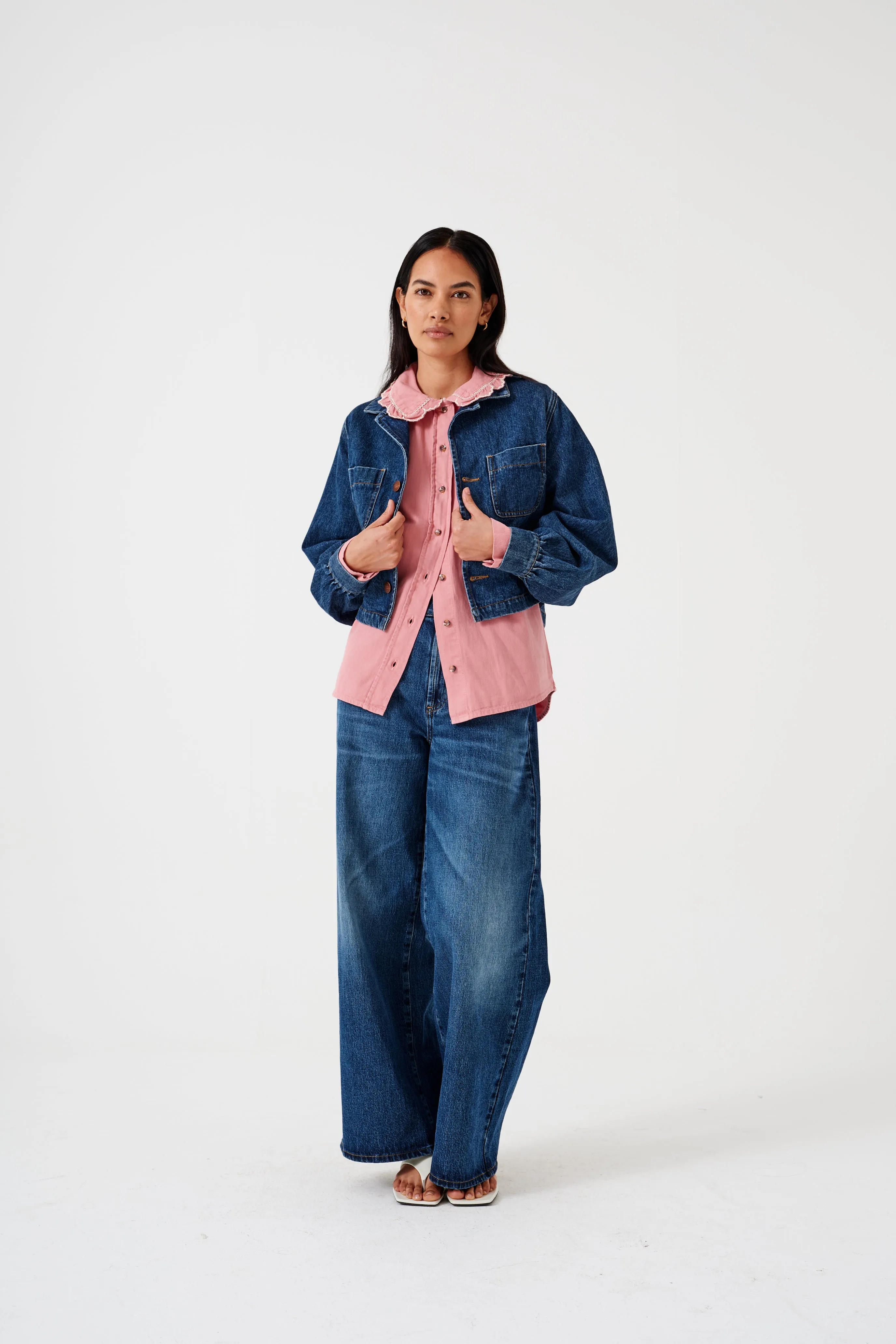 Delilah Blouse in Powder Pink