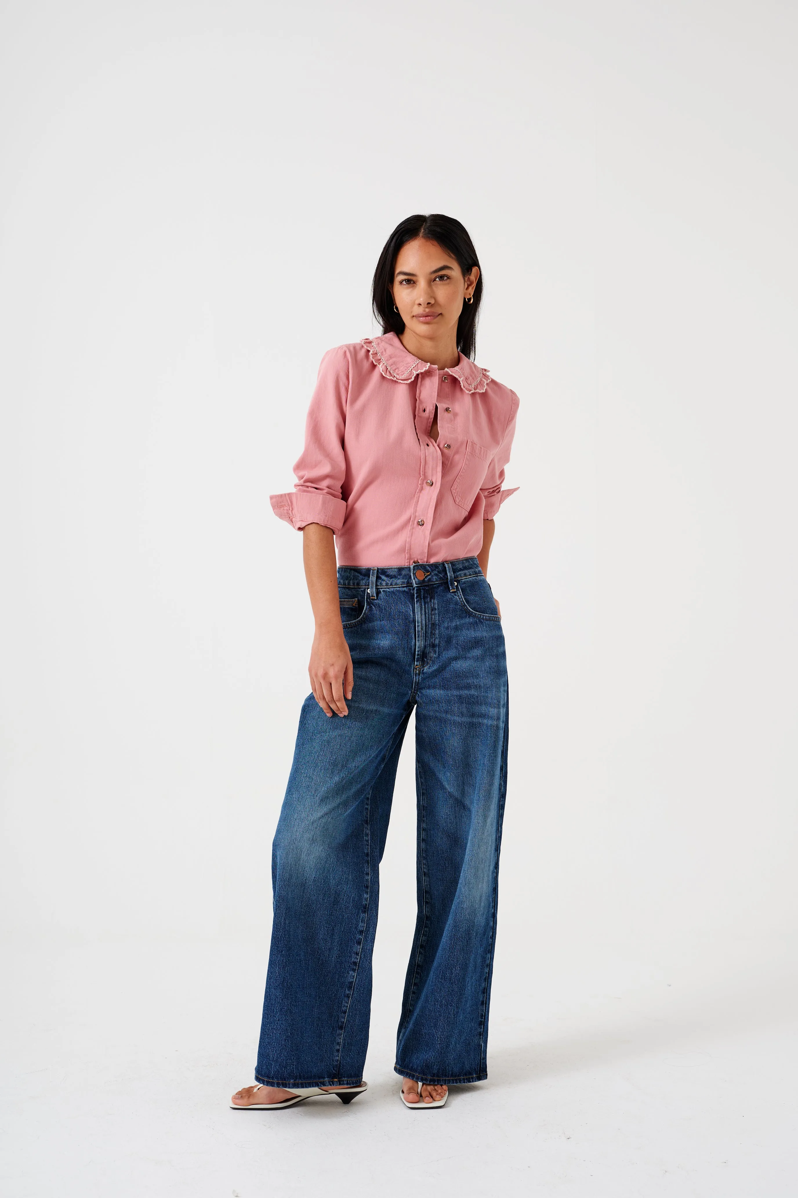 Delilah Blouse in Powder Pink