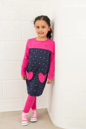 Esme Dress - Pink Hearts