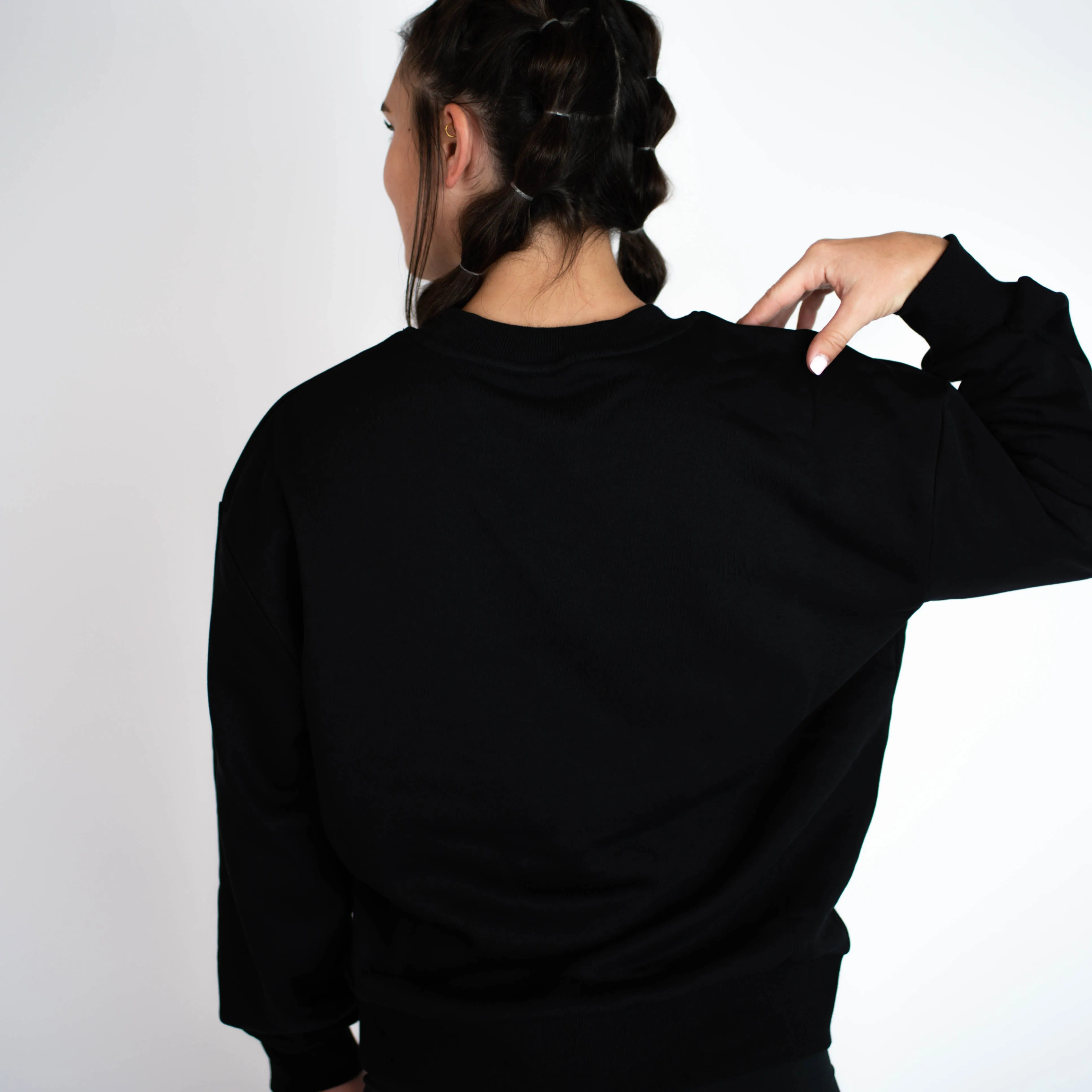 FLEO Just Right Oversized Crew - Black