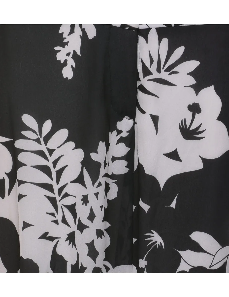 Floral Print Wide-Leg Trousers - W31 L22