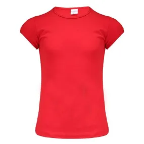 GIRLS RED PLAIN T-SHIRT