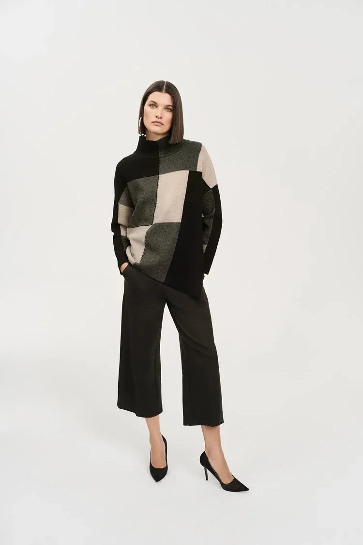 J.R 243944 Color-Block Jacquard Knit Pullover