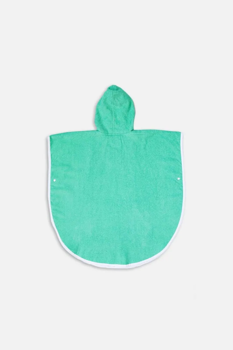 KIDS TOWEL PONCHO - Biscay Green