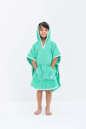 KIDS TOWEL PONCHO - Biscay Green