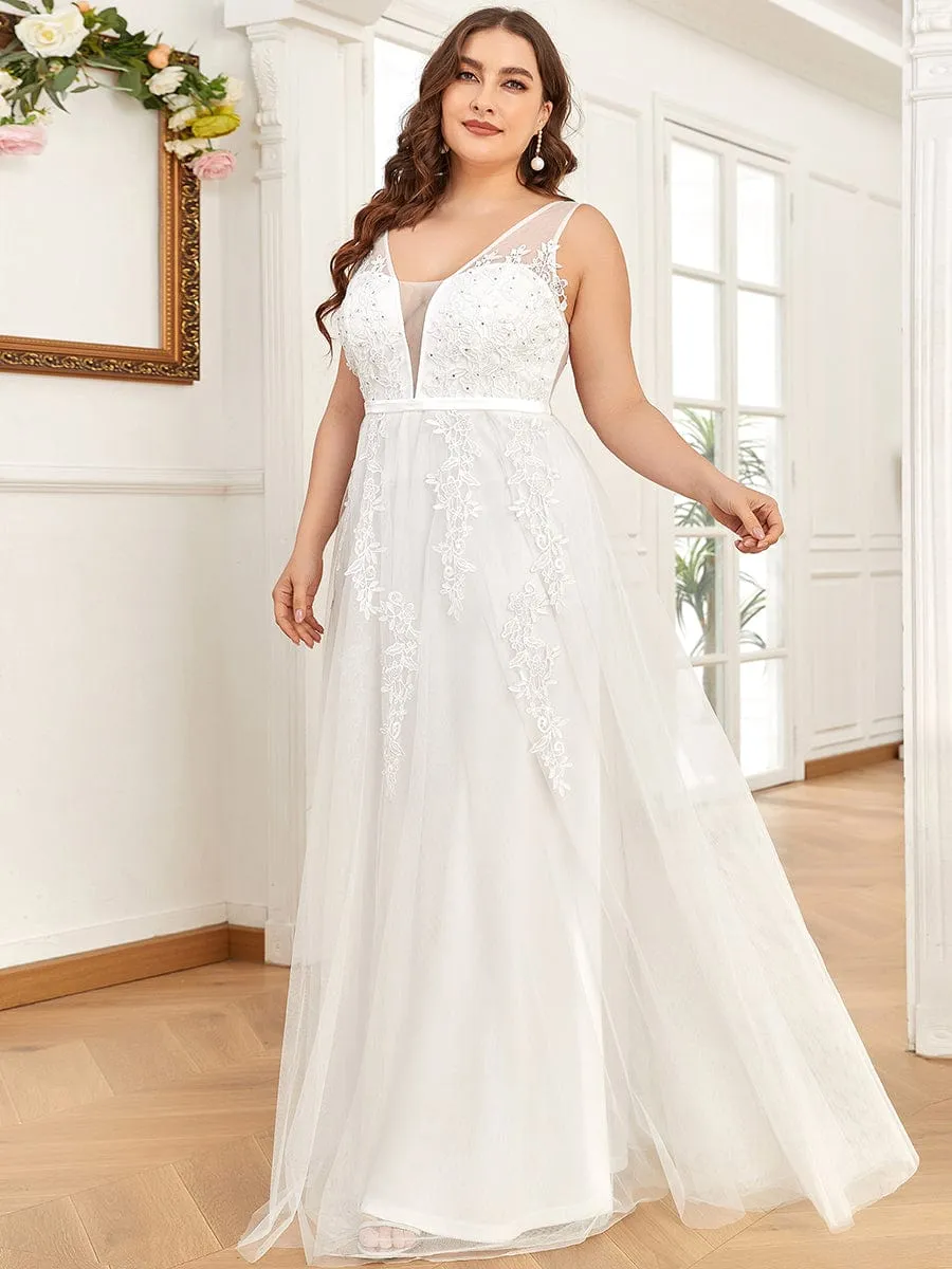 Maxi Long Elegant Ethereal Tulle Wedding Dress