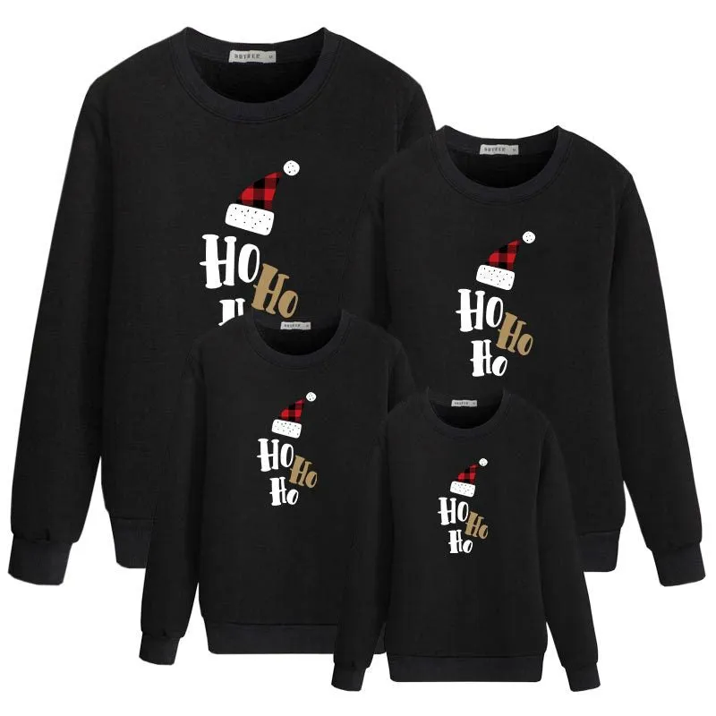 Merry Christmas Matching Family Sweaters Long Sleeve Pullover Jumper Top for Family