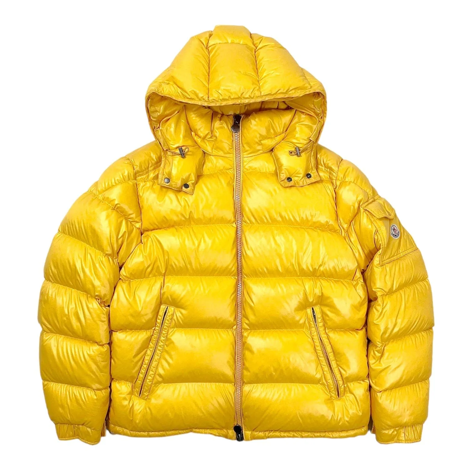 Moncler Maya Short Down Jacket Primary Yellow Pre-Owned