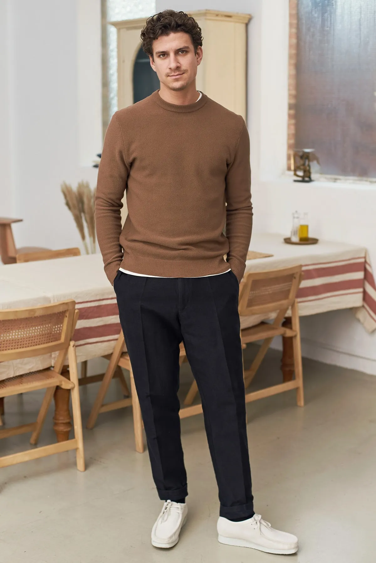 MORTEN jumper eco knotted camel
