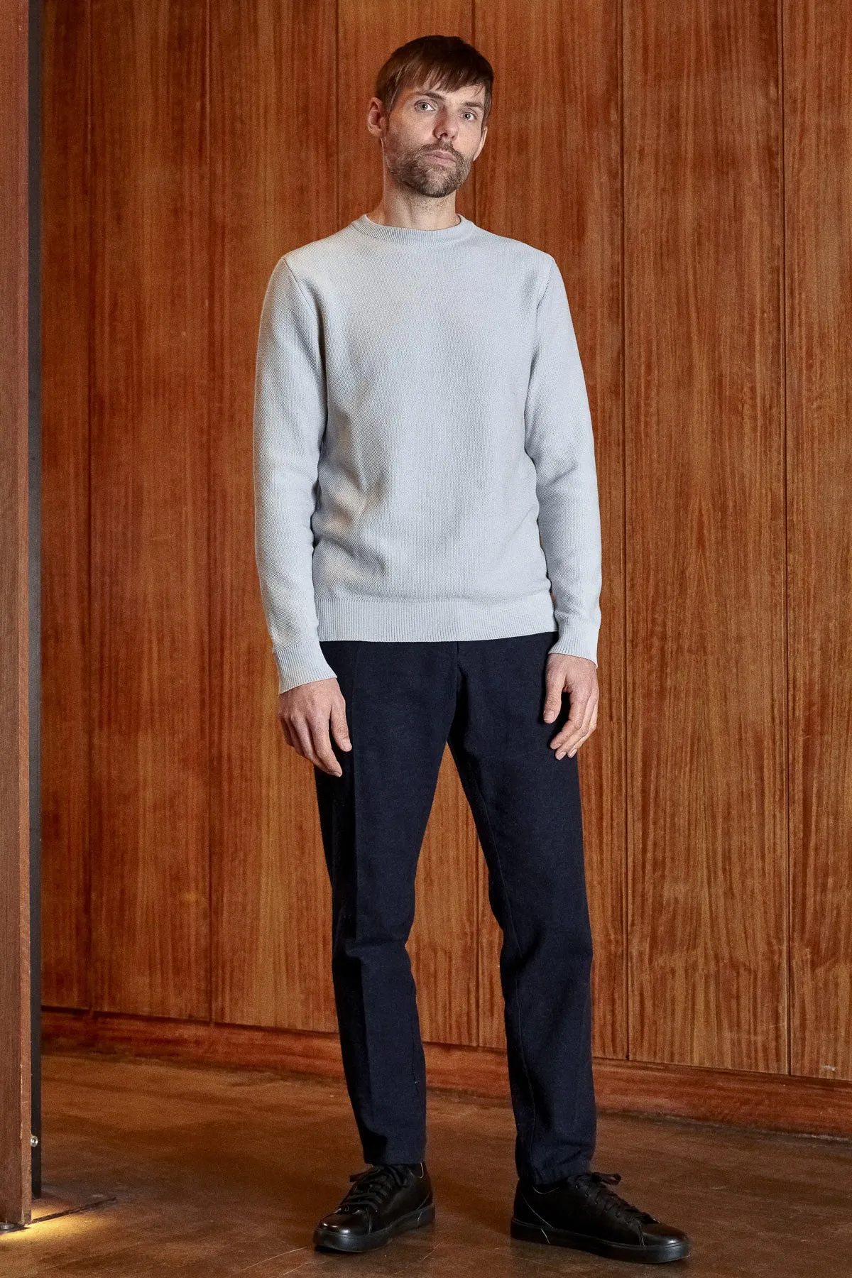 MORTEN jumper eco knotted light grey
