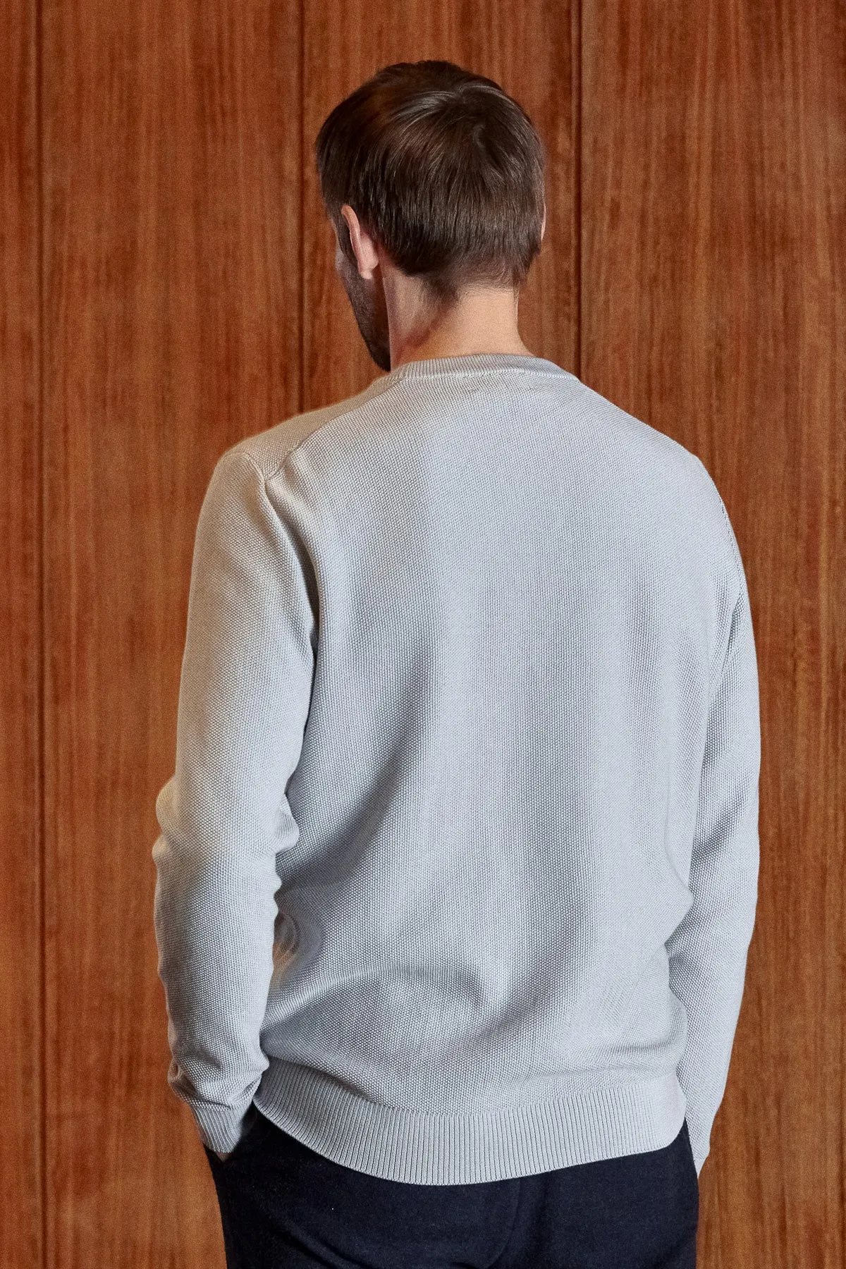 MORTEN jumper eco knotted light grey