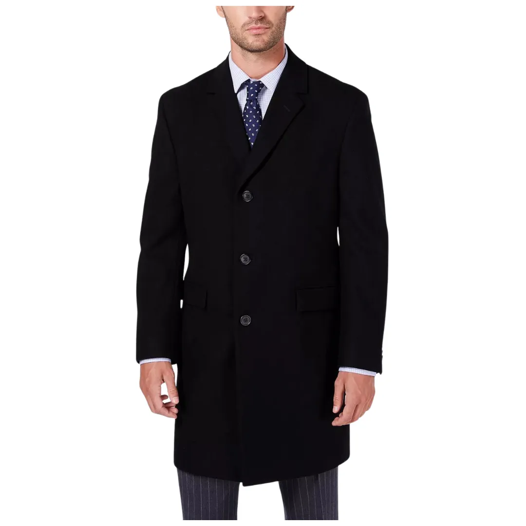 Nautica Men's Classic-Fit Batten Overcoat (Black, Grey, or Camel)