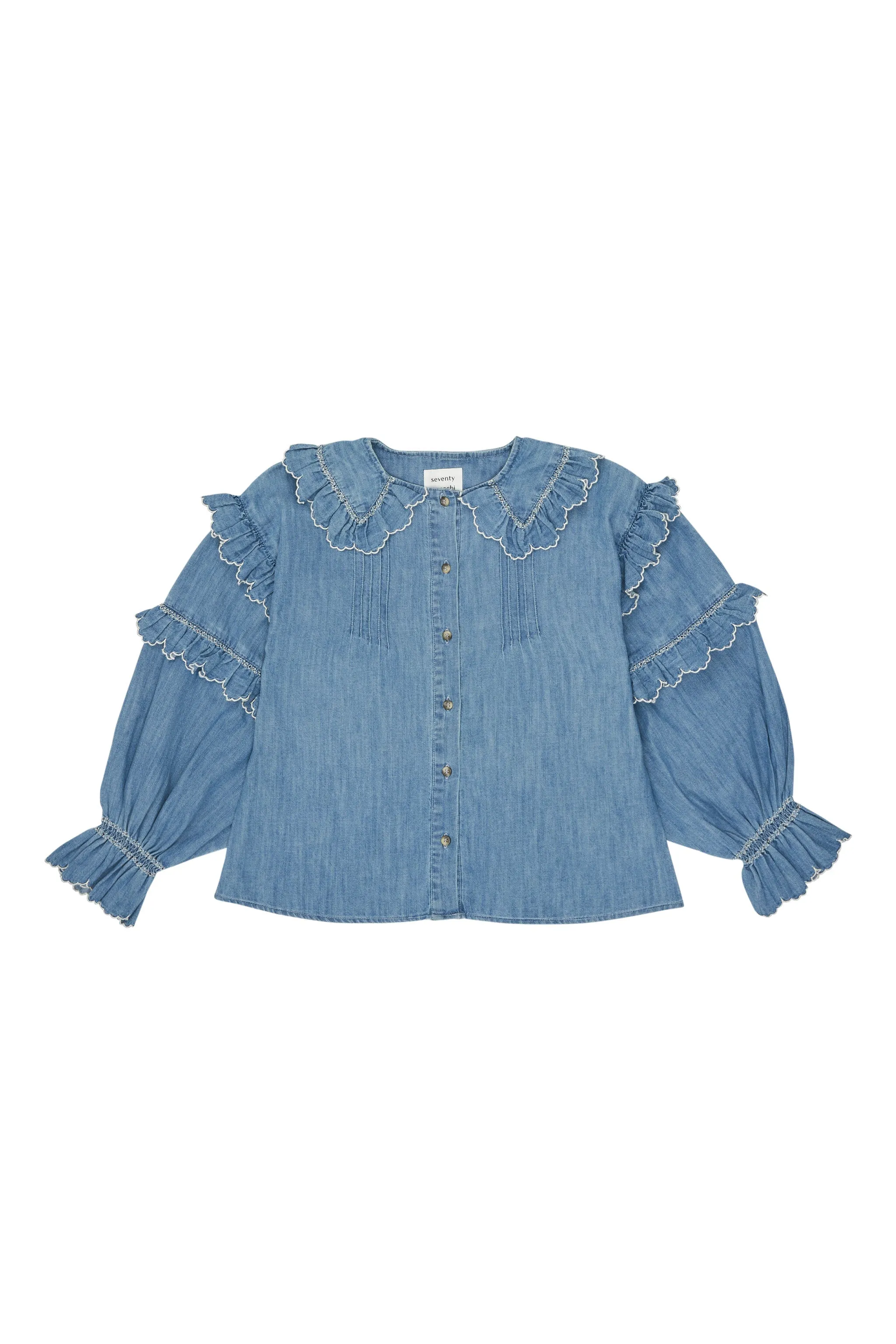 Phoebe Blouse in Washed Indigo