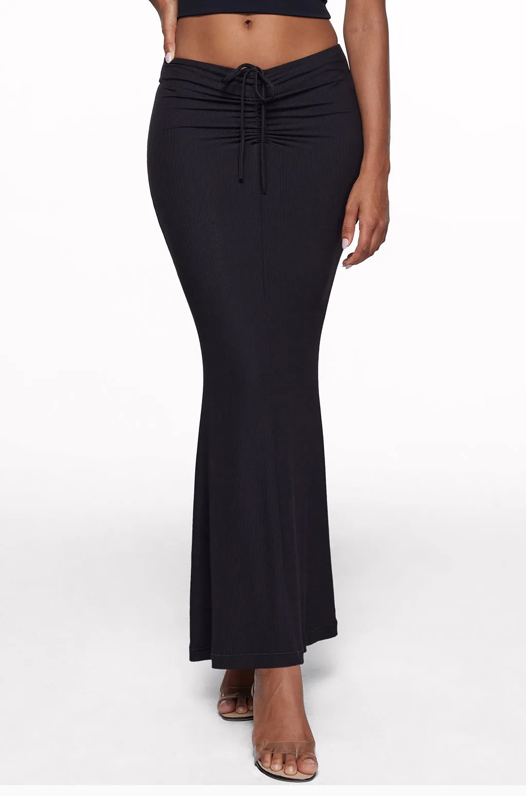 Ribbed Long Maxi Skirt