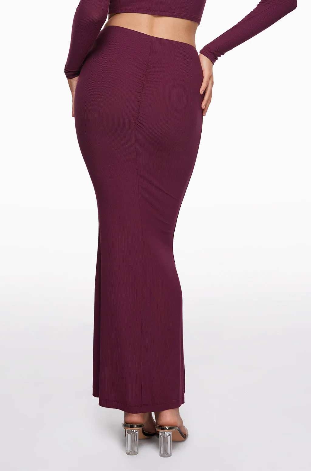 Ribbed Long Maxi Skirt
