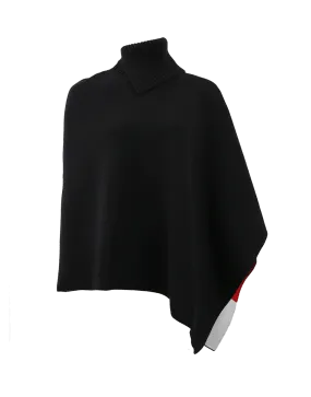 Ribbed Neck Poncho