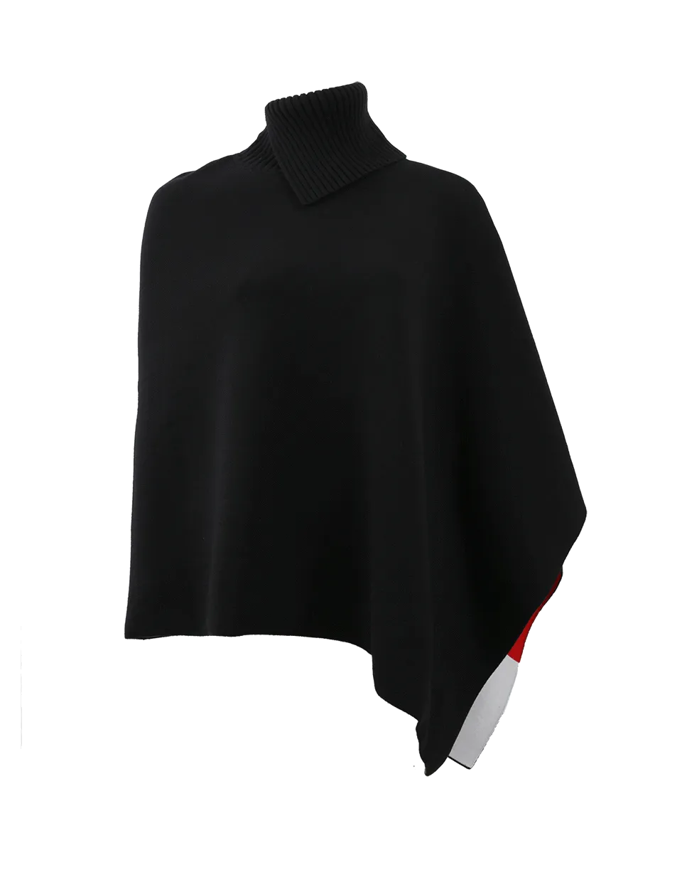 Ribbed Neck Poncho