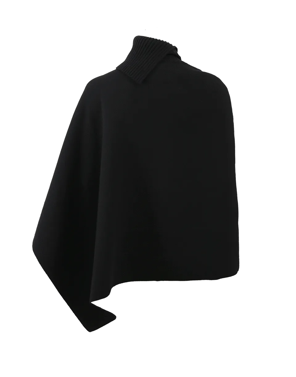 Ribbed Neck Poncho
