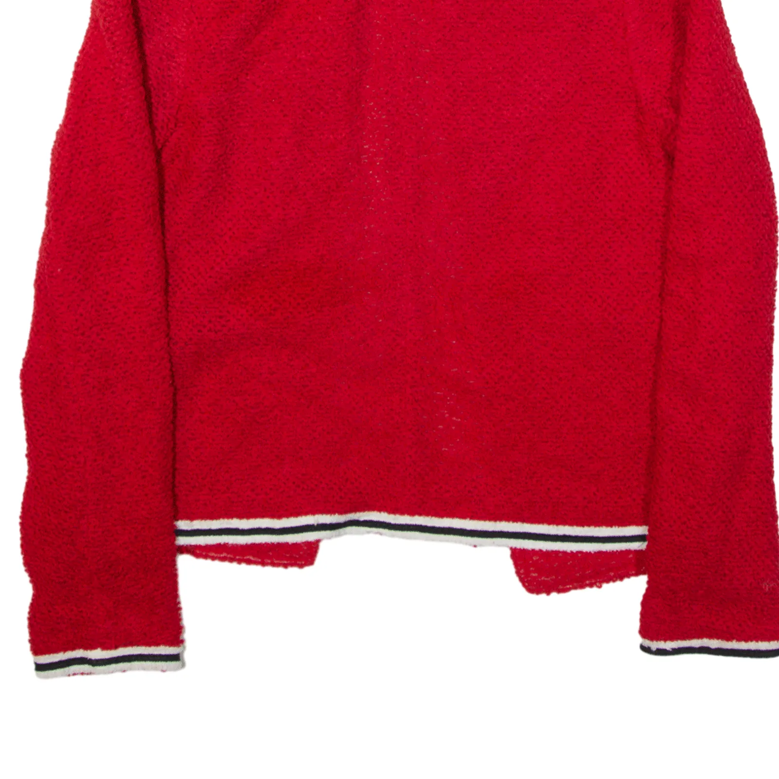 THE KOOPLES Padded Shoulder Overcoat Knit Jacket Red Womens XS
