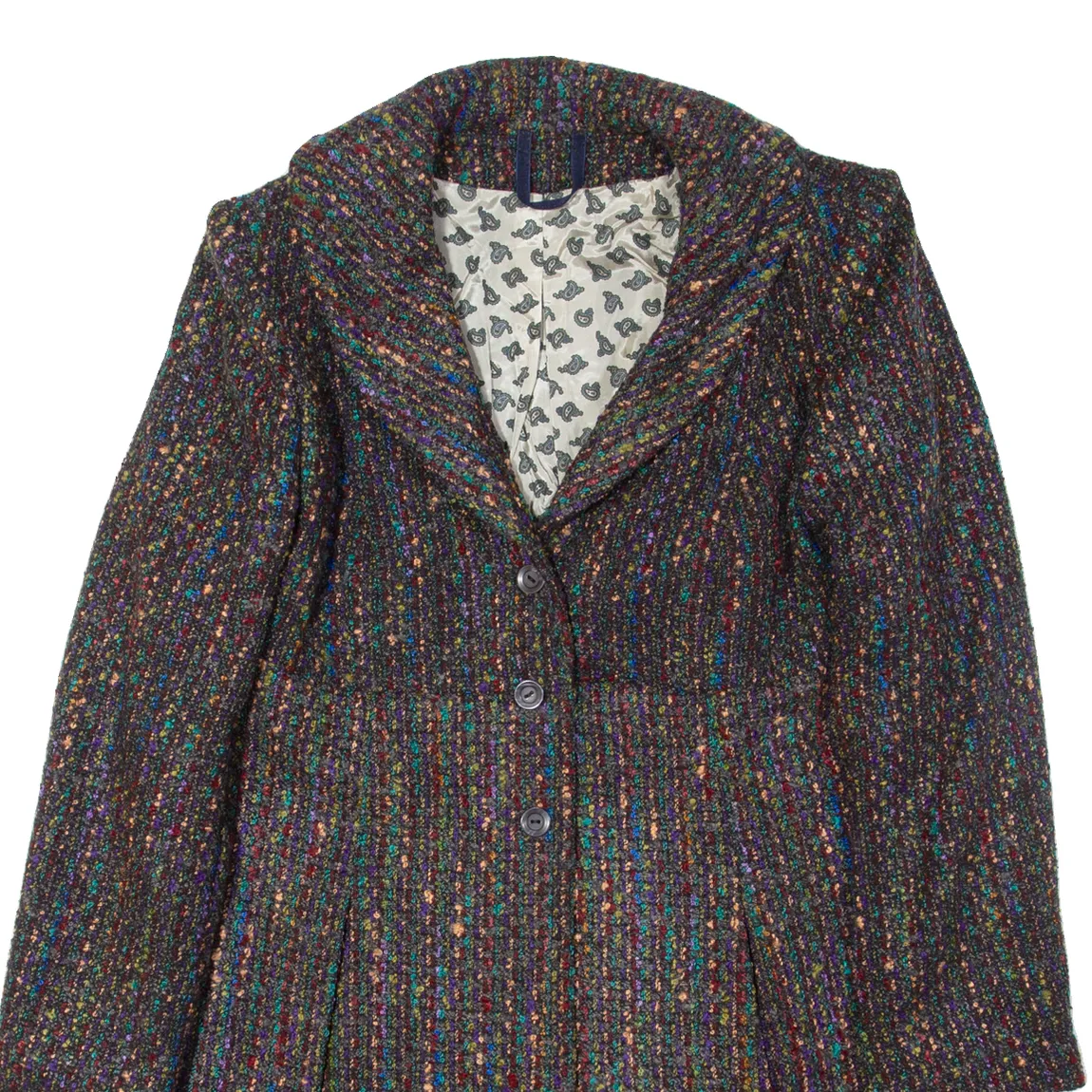 Womens Overcoat Coat Grey 90s M