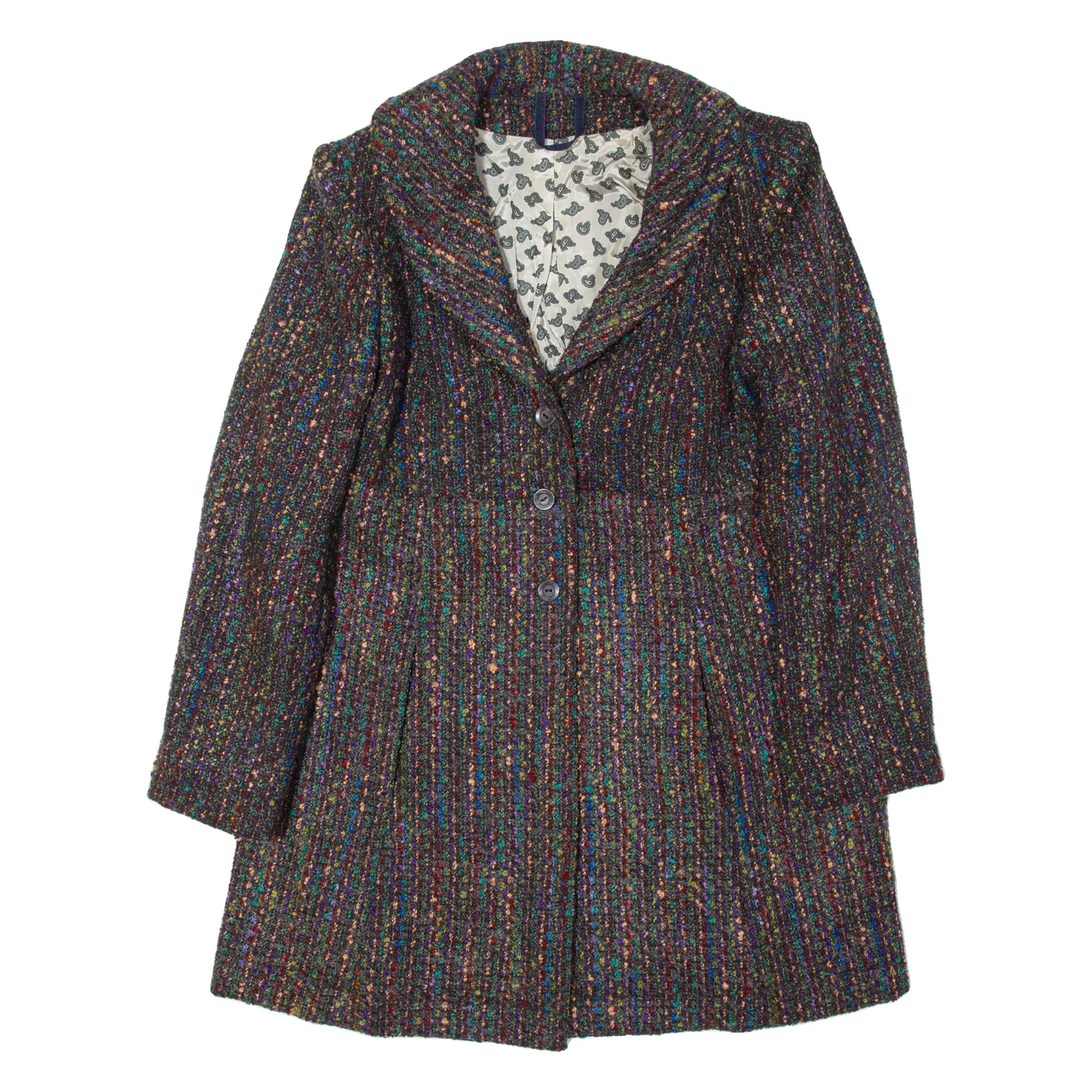 Womens Overcoat Coat Grey 90s M